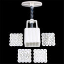 4 Stamps Moon Cake Square Mould 3D DIY Mooncake Mold Mid-autumn Festival Baking Accessories