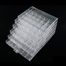 120 Grids Desktop Nail Tips Jewelry Storage Box Rhinestones Bead Container Holder