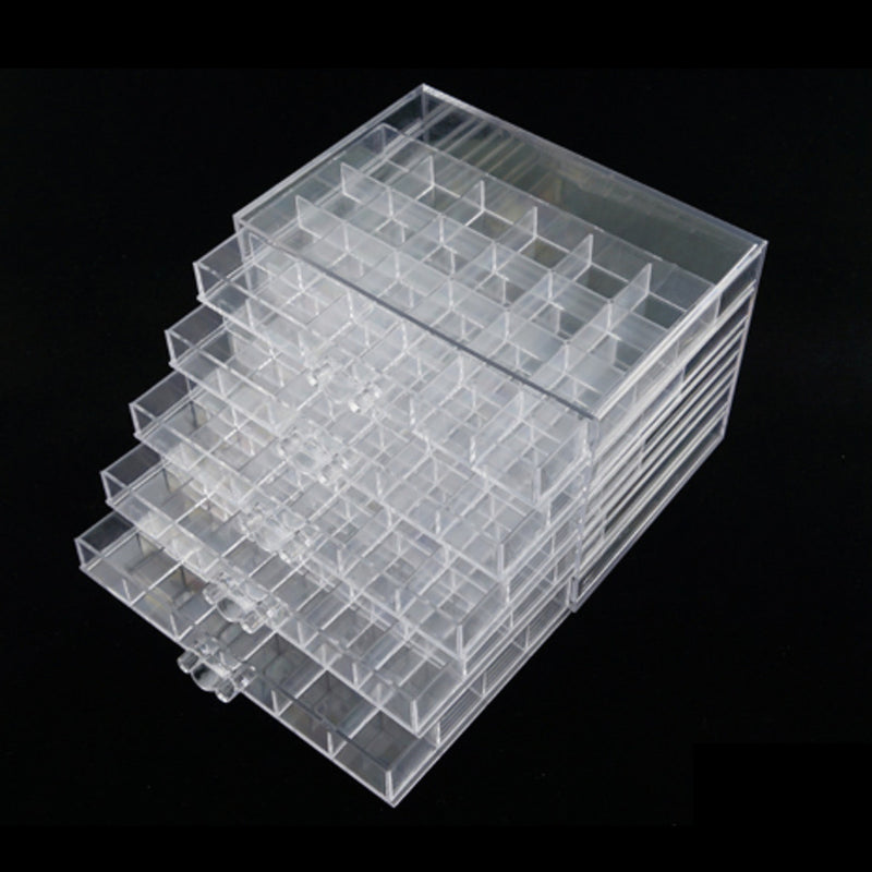 120 Grids Desktop Nail Tips Jewelry Storage Box Rhinestones Bead Container Holder