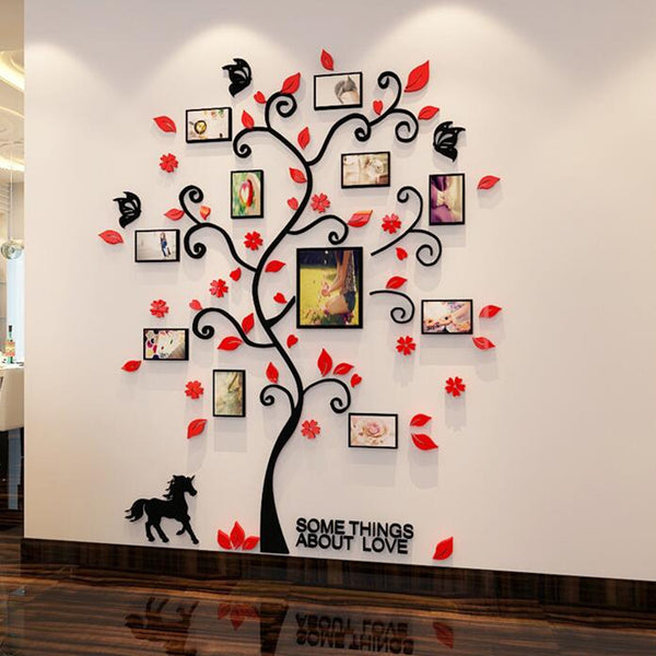 3D Photo Frame Family Tree Wall Sticker Living Room Bedroom Decor