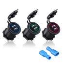 P15-S Touch Switch with Terminal 2.1A+2.1A Dual USB Car Motorized Modified Charger Mobile Phone12-24V