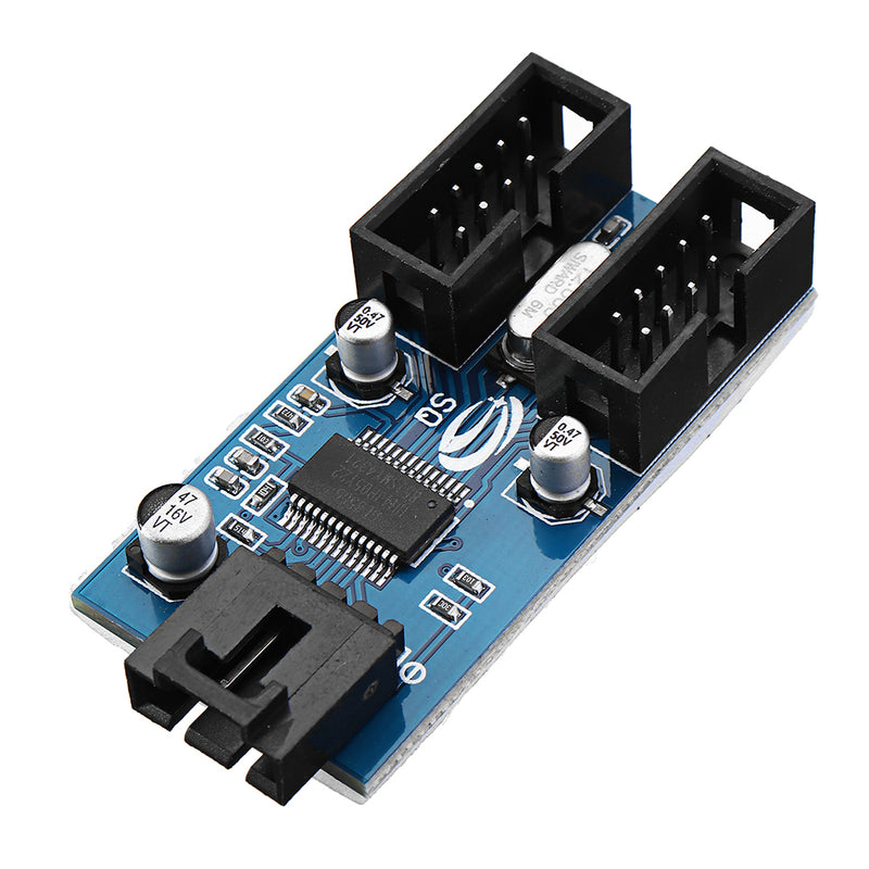 9Pin USB Header Male 1 to 2 Female Extension Splitter Cable 9 Port Multiplier Board