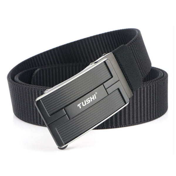 TUSHI 125x3.4cm Tactical Belt Nylon Belt Quick Release Metal Buckle Waist Belt