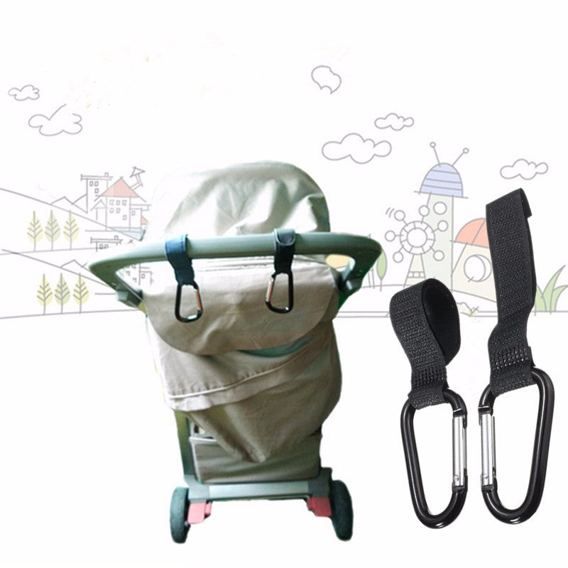 2Pcs Universal Buggy Mummy Clips Pram Pushchair Shopping Bag Hooks Carabiner