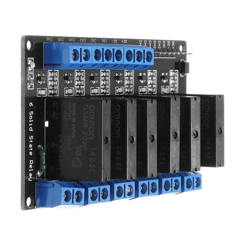 6 Channel DC 24V  Relay Module Solid State High and low Level Trigger 240V2A