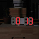 TS-S60 Upgrade Version 3D LED Clock Color Changeable Blue White Red LED Wall Clock Modern Table Living Room Digital Alarm Clock