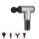 Electric Percussion Massager 4 Levels Ultra-Quiet Muscle Deep Tissue Vibrating Relaxing Therapy Device with 4 Massager Heads