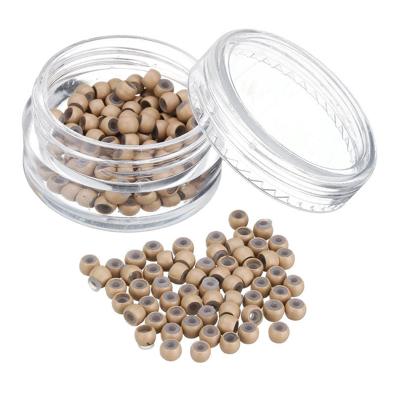 200Pcs Silicone Lined Nano Rings Beads 3.0mm Silicone Micro Bead For Nano Tip Hair Extensions