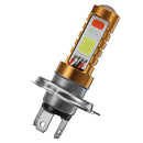 12/24V 15W 6500K Motorcycle H4 LED High Beam Low Beam COB Headlight 3 Color Stoke Bulb Scooter ATV