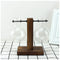 Wood Stand Iron Shelf Flower Vase Flower Pot Holder Crystal Glass Vase Home Decor