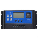 10A-60A 12V/24V Solar Panel Charger Controller Battery Regulator Dual USB LCD Display Solar Charge Controller
