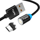 TOPK 5A Magnetic Type C Micro USB Data Cable For Xiaomi Mi9 HUAWEI Mate30 Pro Oneplus 7 Pocophone F1 Note10+ 5G