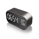 LED Mirror Digital Alarm Clock Portable Wireless bluetooth Speakers MP3 FM Radio Large Time Temperature Display Home Decor Clock