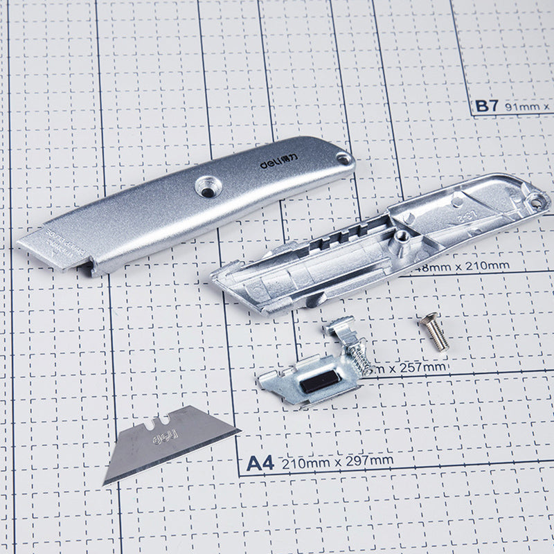 XIAOMI Ecosystem Deli 2100 1Pcs Utility Cutter Metal Aluminum Carving Utility DIY Craft Paper Leather Cutter Foldable Art Work Cutting tools