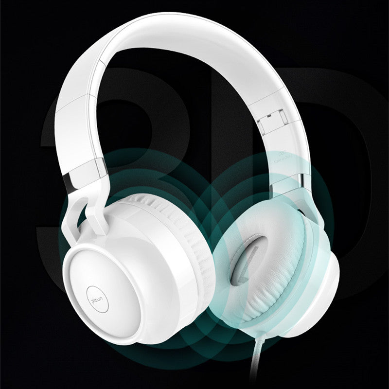 Picun C60 Wired Headband Headphone Stereo Surround Sound Bass Over-ear Headset With Mic