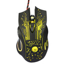 HXSJ H700 Fire Bird 6D 5500 DPI Colorful Backlight Wired Portable Optique Gaming Mouse