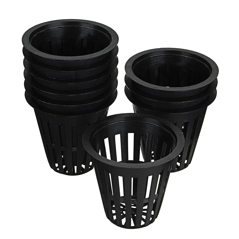 10Pcs 2.2Inch Plastic Mesh Net Basket Hydroponic Aeroponic Flower Container Grow Pot Planting Basket