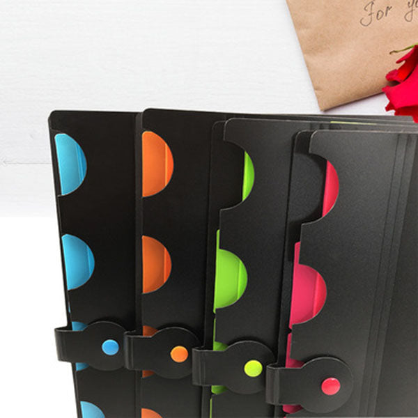 Single Button Organ Bag A4 Multi-Layer Folder Multi-Function Portable File Folder