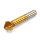 Drillpro 6pcs 3 Flute Titanium Chamfer 90 Degree Chamfering End Mill Cutter Countersink Drill Bit