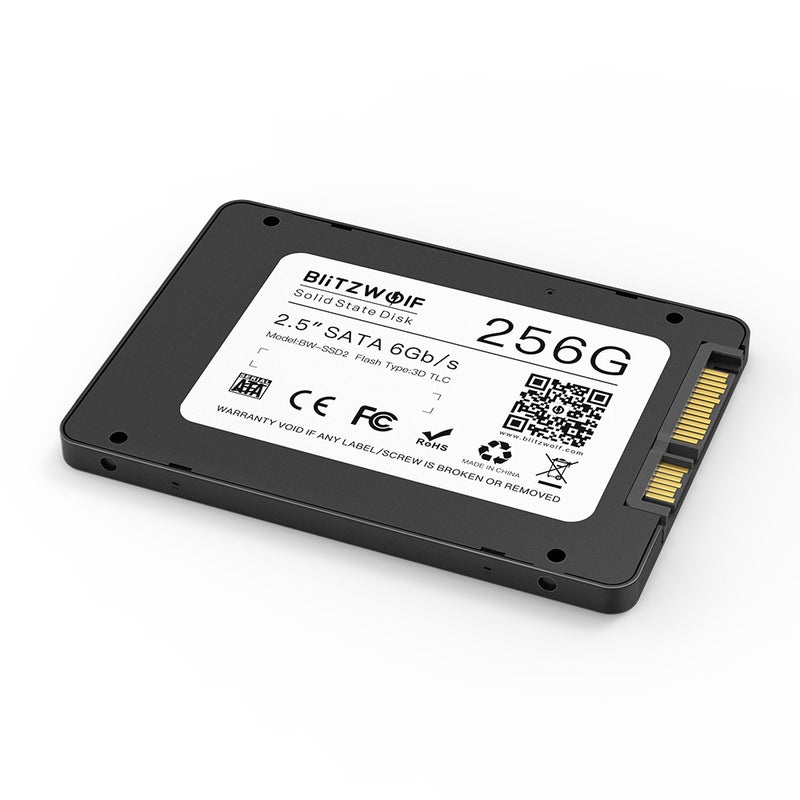 BlitzWolf BW-SSD2 256GB 2.5 Inch SATA3 6Gbps Solid State Disk TLC Chip Internal Hard Drive for SATA PCs and Laptops with R/ W at 520/430 MB/ s