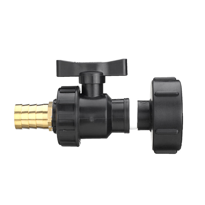 S60x6 3/4'' IBC Tank Drain Adapter Pagoda Outlet Tap Water Connector Replacement PP Ball Valve Fitting Parts for Home Garden