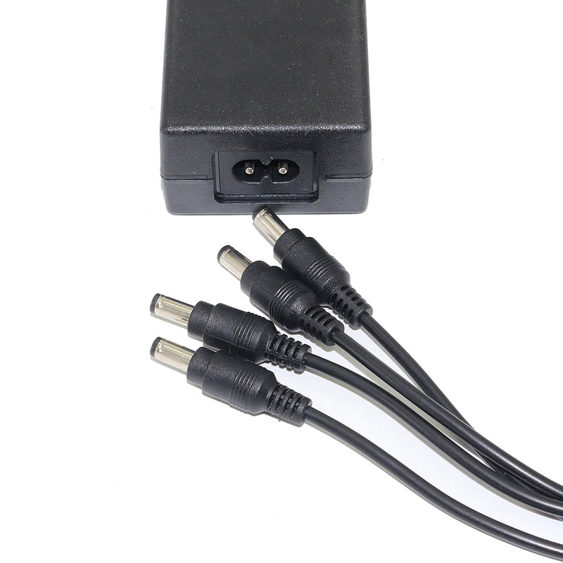 AC 100-240V To DC 12V 5A 60W Power Supply Adapter Universal Charger W/ Four DC Output