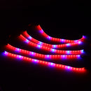 5PCS 50CM 5050 Waterproof LED Grow Light Strip Lamp+ Power Adpater for Veg Flower Plant DC12V