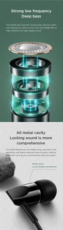 Joyroom JR-E209 Universal Metal Bass Earphone 3.5mm Wired Headphones with Mic for PC Phones