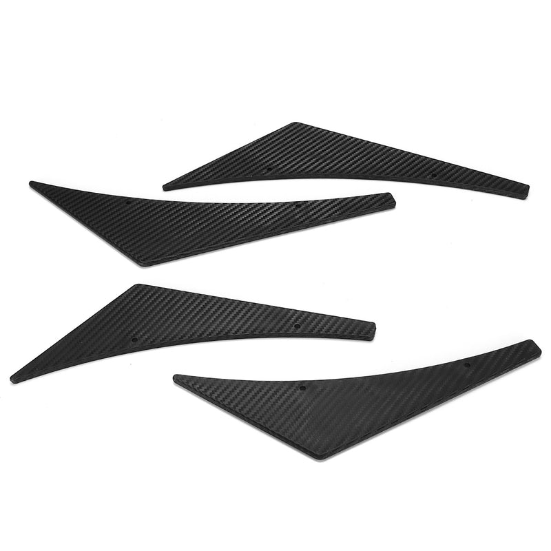 Carbon Fiber Pattern Car Front Bumper Splitter Spoiler Wing Accessory Universal