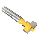 Drillpro RB21 1/4 Inch Shank Yellow T-Slot Cutter Wood Working Router Bit For 1/2 Inch Hex Bolt
