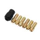 6Pcs 1-3.2mm Brass Drill Collet Chucks with M8x0.75mm Black Nut Dremel Rotary Tool Accessories