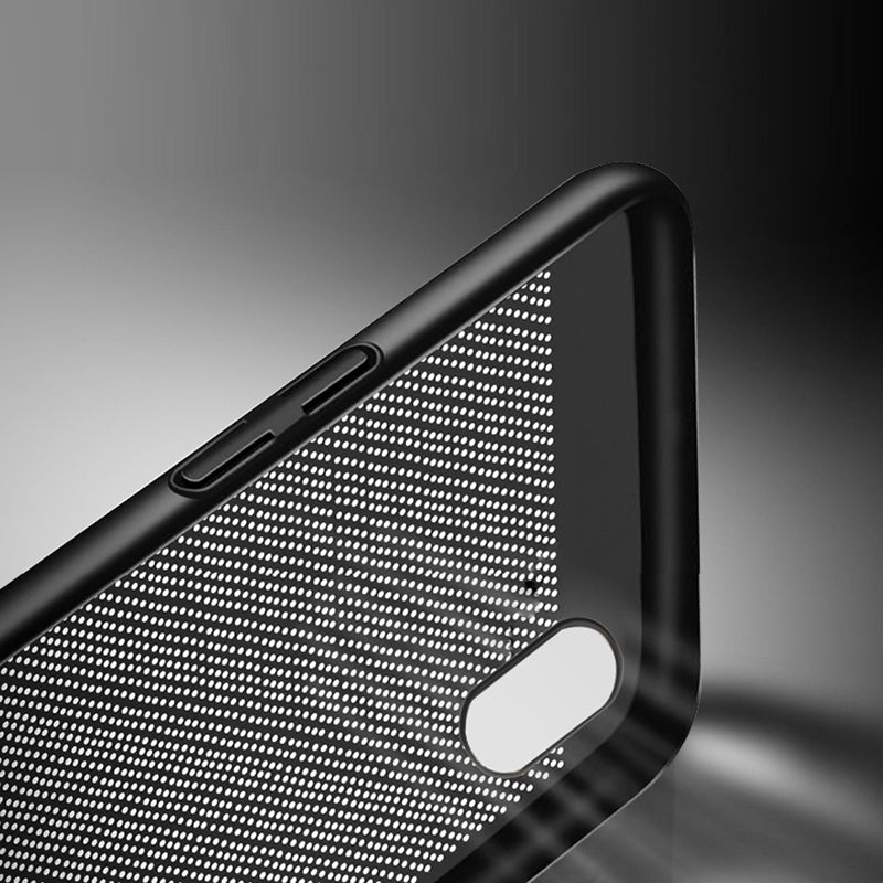 Mesh Heat Dissipation Anti Fingerprint Hard PC Protective Case For iPhone X