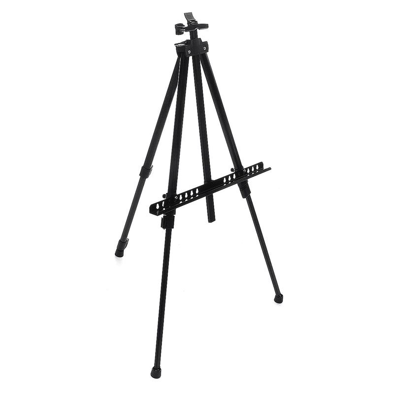 Folding Iron Easel Stand Tripod Adjustable Height Lightweight Sturdy Painting Display Portable Sketching Rack with Carrying Bag