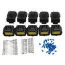 5X 10 Pin Way Waterproof Electrical Connector Plug for Wire Terminal Sockets ET