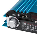 ST-997 Mini Blue Car HIFI Audio Amplifier Board Digital Stereo Amp 4 Channel 80W DC12V 4CH USB SD FM Remote Control for Car/Home/Theater