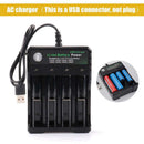 1X(Rechargeable 4-Slot Battery Charger Li-Ion Usb Smart Fast Charger For 18