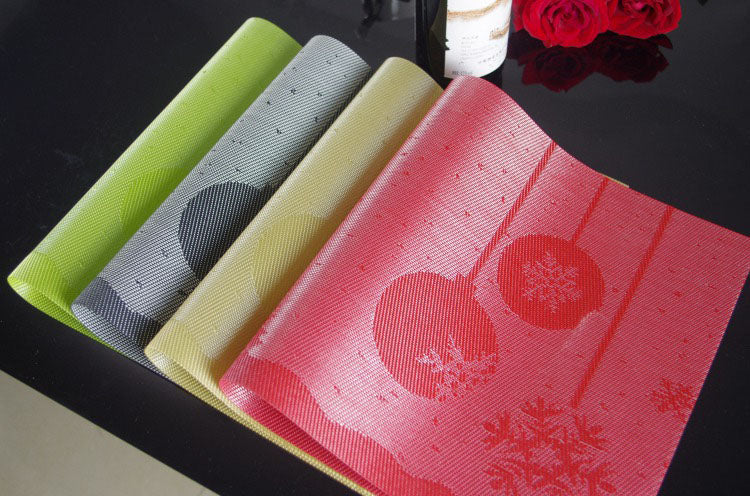 Placemat Fashion Pvc Dining Table Mat Christmas Disc Pads Bowl Pad Coasters Waterproof Table C