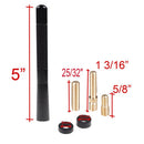 1X(Universal 5 Inch 120mm Black Antenna Carbon Fiber Printer Short-on Car R