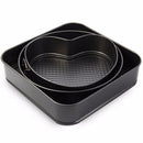 3 Pcs/Set Non-Stick Springform Cake Pan Metal Baking Cake Mold With Removab