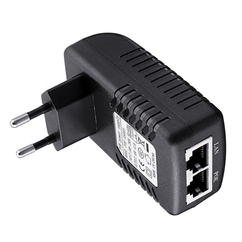 EU Plug CCTV Security 48V 0.5A 24W POE Wall Plug POE Injector Ethernet Adapter IP Camera Phone PoE Power Supply