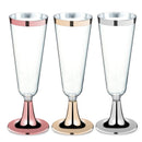 6Pcs Disposable Plastic Red Wine Glass Champagne Flutes Glasses Cocktail Pa