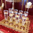 6Pcs Disposable Plastic Red Wine Glass Champagne Flutes Glasses Cocktail Pa