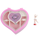 Heart Shape Dancing Ballerina Music Box Plastic Jewellery Box Carousel Hand M4F8