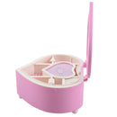 Heart Shape Dancing Ballerina Music Box Plastic Jewellery Box Carousel Hand M4F8