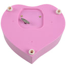 Heart Shape Dancing Ballerina Music Box Plastic Jewellery Box Carousel Hand M4F8
