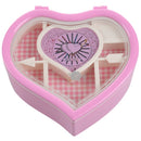 Heart Shape Dancing Ballerina Music Box Plastic Jewellery Box Carousel Hand M4F8