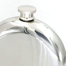 Round Stainless Steel Pocket Flask With Build-In Shot Glass 5Oz Hip Flask M F5M2