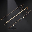Bohemian Arrow-studded Anklet Rhinestone Star Pendant Tassels Anklet Trendy Jewelry for Women