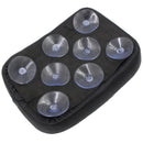 1X(New Universal Black Motorcycles Motorbike Pillion Pad Seat 8 Suction Cup