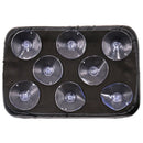 1X(New Universal Black Motorcycles Motorbike Pillion Pad Seat 8 Suction Cup